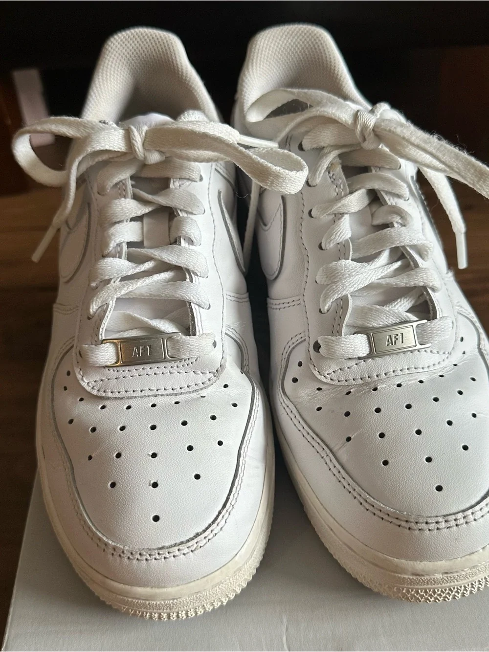 Nike White Low-Top Leather Sneakers